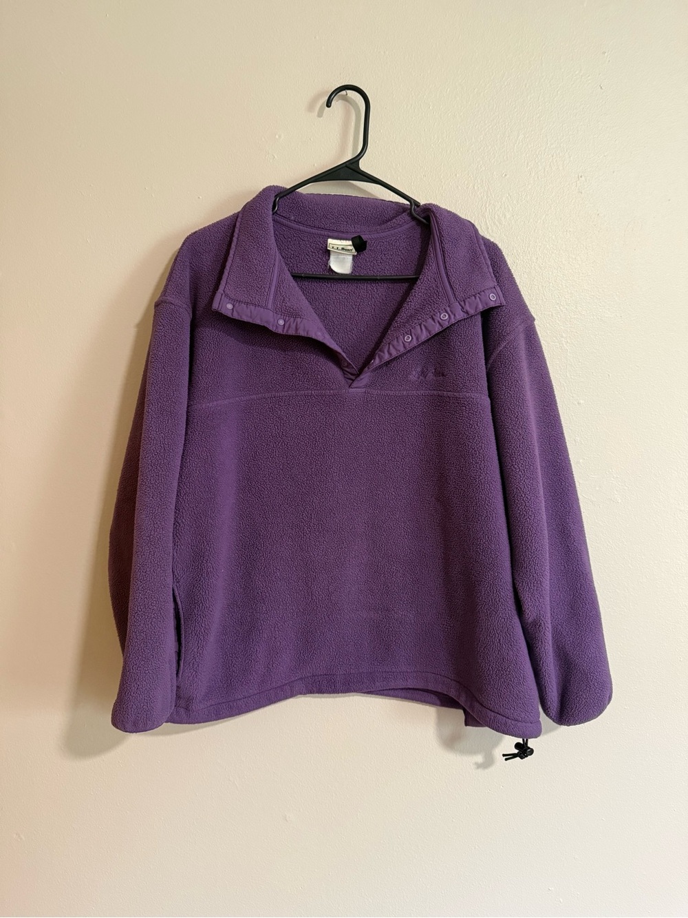 L.L. Bean Purple Snap Pullover Fleece